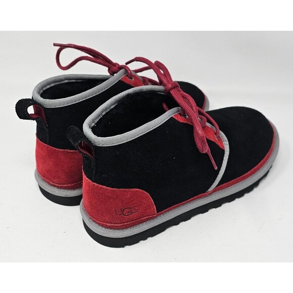 NEW! Ugg Neumel Mashup Black Red Suede Chukka Boots Mens Size 11 - Picture 5 of 13